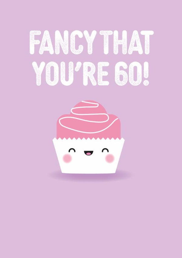 Cute Birthday Card - 60th - Cupcake created by Pango Productions