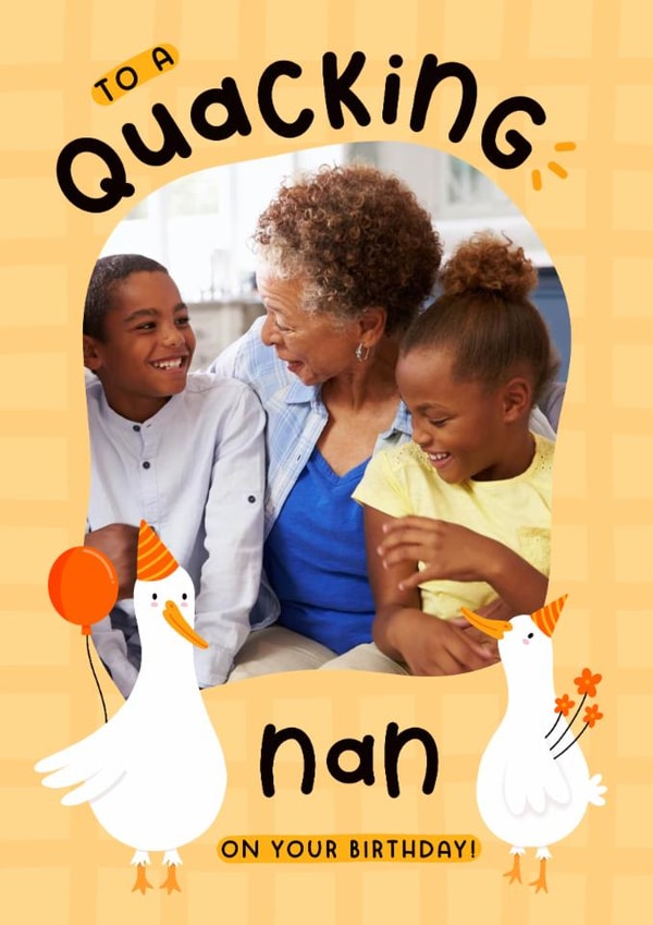 Cute Birthday Card - For Nan - Ducks created by Joanne Hawker