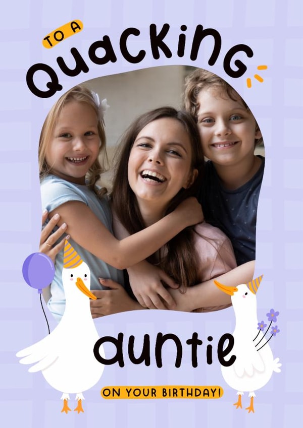 Cute Birthday Card - For Auntie - Ducks created by Joanne Hawker