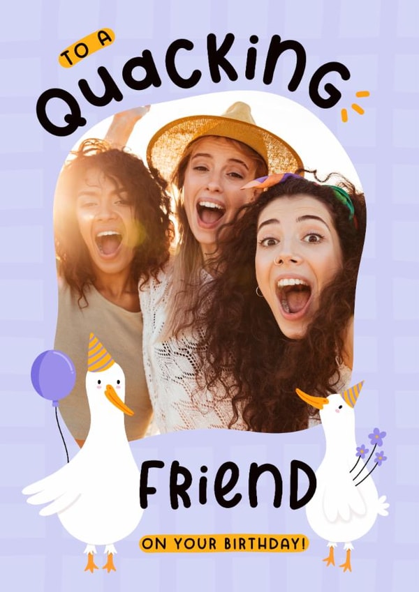 Cute Birthday Card - For Friend - Ducks created by Joanne Hawker