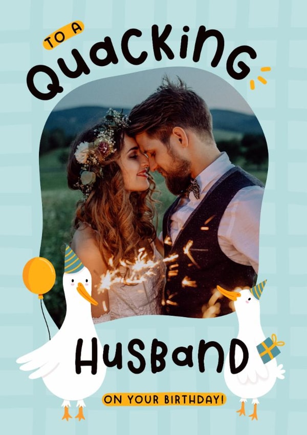 Cute Birthday Card - For Husband - Ducks created by Joanne Hawker