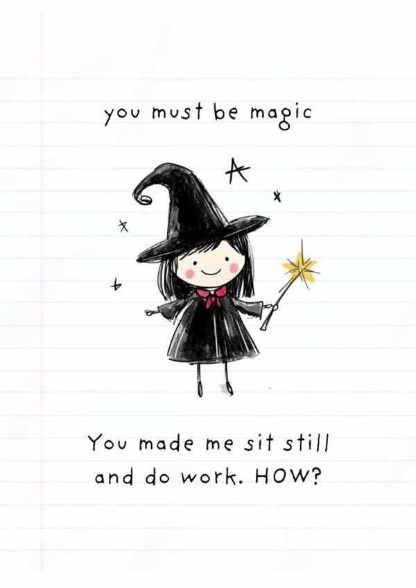 Cute Thank You Card - For Teacher - You Must Be Magic created by Charlotte Moore