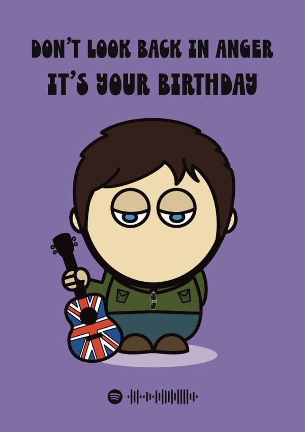 Noel Gallagher Birthday Card created by Choo Choo 