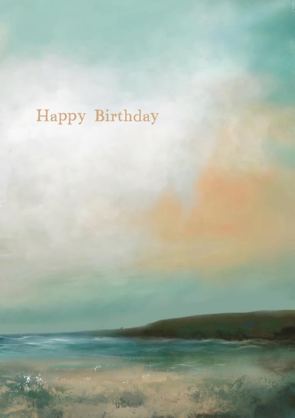Arty Birthday Card - Beach Landscape created by Heidi Clawson Art