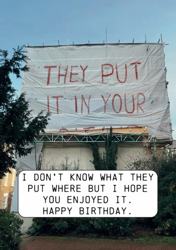 Funny Birthday Card - Graffiti - Innuendo created by OBJECTABLES