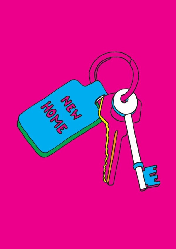 Classic New Home Card - Keys - Keyring created by OBJECTABLES