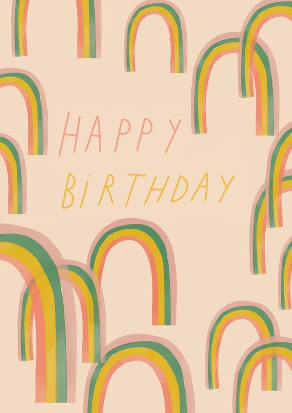 Classic Birthday Card - Rainbows created by Fiona Fawcett