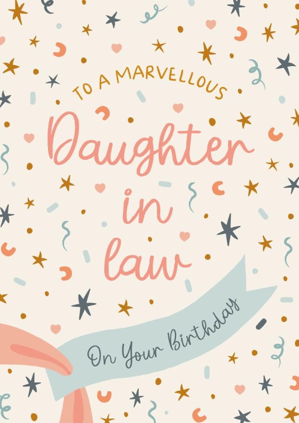 Classic Birthday Card - Daughter In Law - Confetti created by The Pattern Press