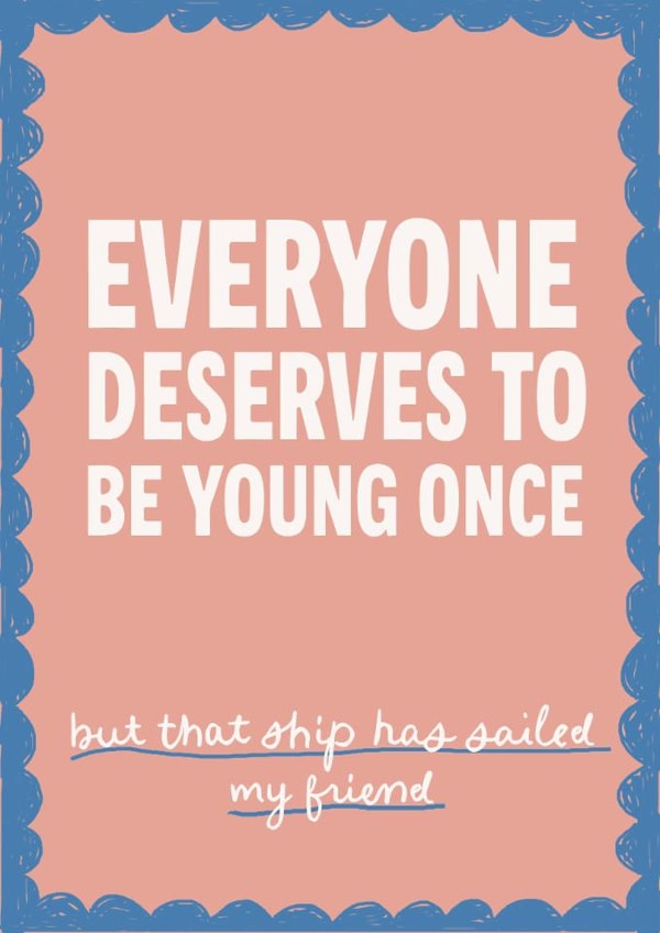 Funny Birthday Card - That Ship Has Sailed created by Giddy Kipper