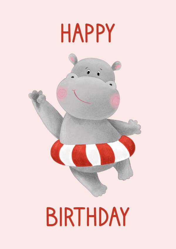 Happy hippo birthday! created by Nika Venturini