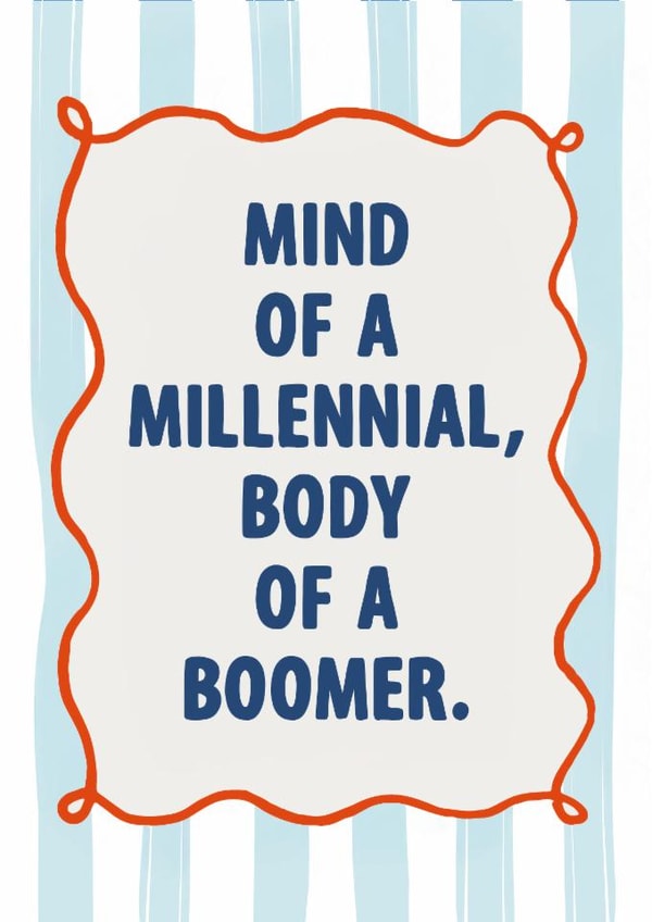Funny Birthday Card - Boomer - Millennial created by Of Life & Lemons Ltd.