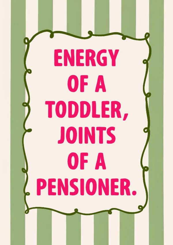 Funny Birthday Card - Joints Of A Pensioner created by Of Life & Lemons Ltd.