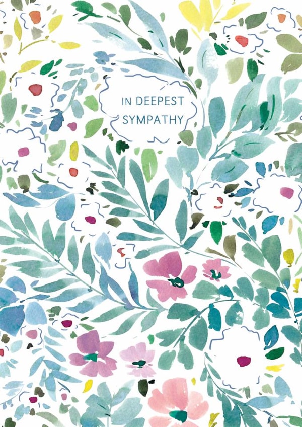 Classic Sympathy Card - Flowers - Deepest Sympathy created by Rebecca Prinn