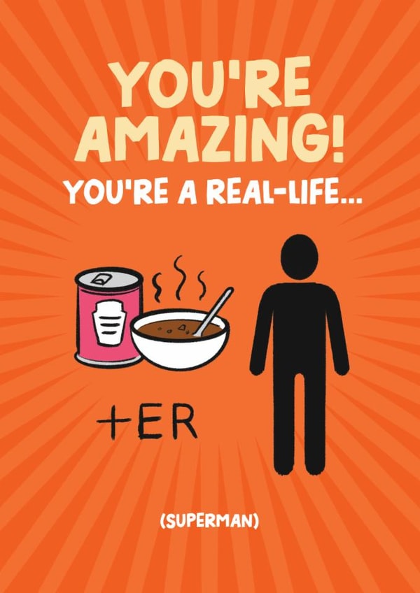 Cryptic / fun challenge card to tell someone they are amazing! created by Daniel Benney