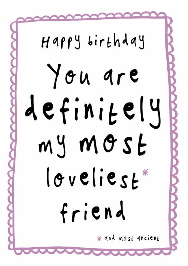 Cheeky Birthday Card - Loveliest Friend created by Bow & Bell