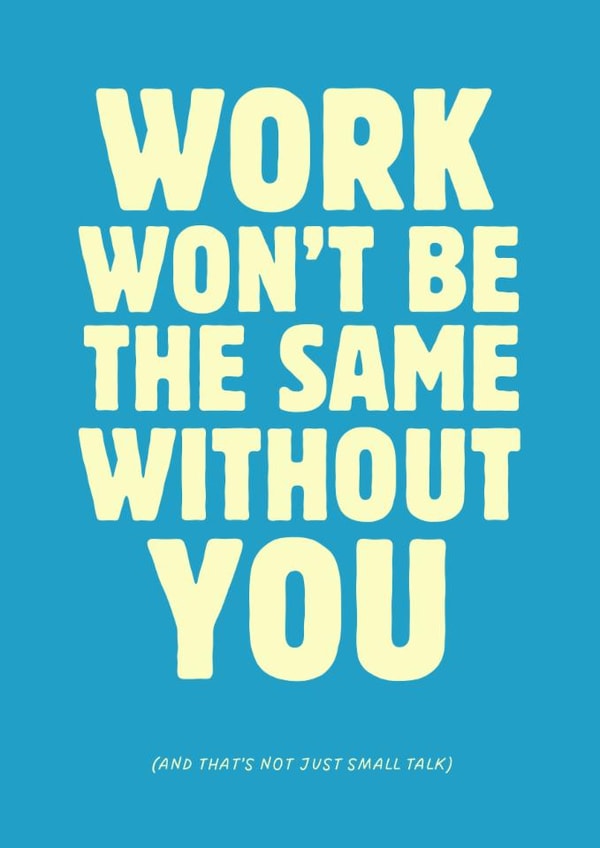 Funny Leaving Card - Not Just Small Talk created by Sundiva Designs