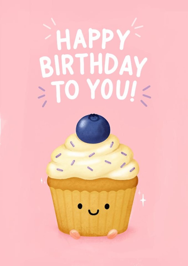 Cute Cupcake Birthday Card – Sweet & Fun Design created by AcuteDesign
