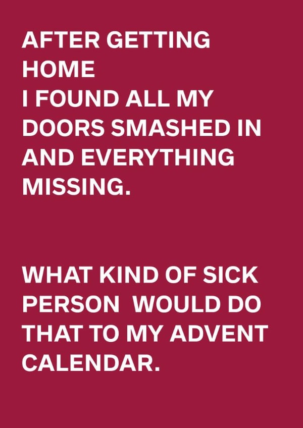 Funny Christmas Card - Advent Calendar created by original fox designs