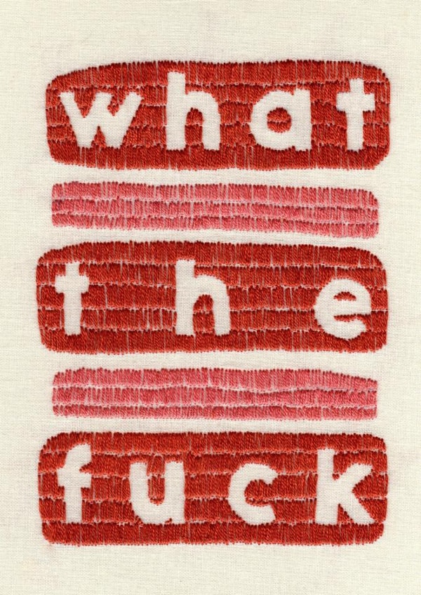 Funny Just Because Card - What The Fuck created by Sparklymouse