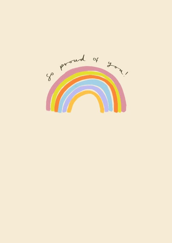 Fun Congratulations Card - Rainbow - So Proud Of You created by URGHH Card Co.