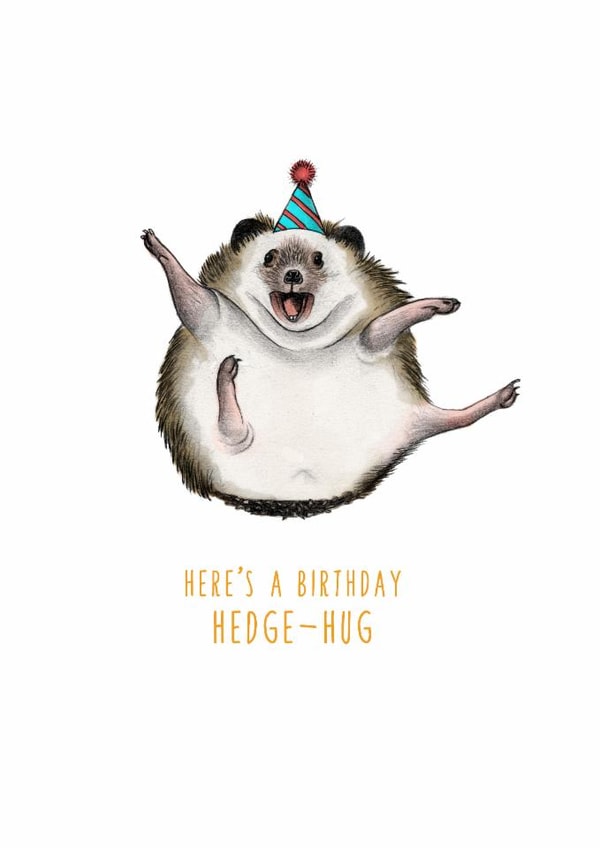 Cute Birthday Card - Hedgehog - Hedge-Hug created by Beth Goodwin