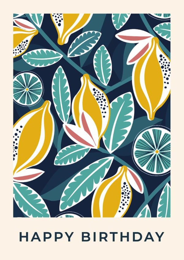 Arty Lemon Birthday Card created by Taya Cosgrove