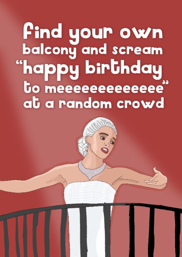 Funny Birthday Card - Evita created by Pickled Prints