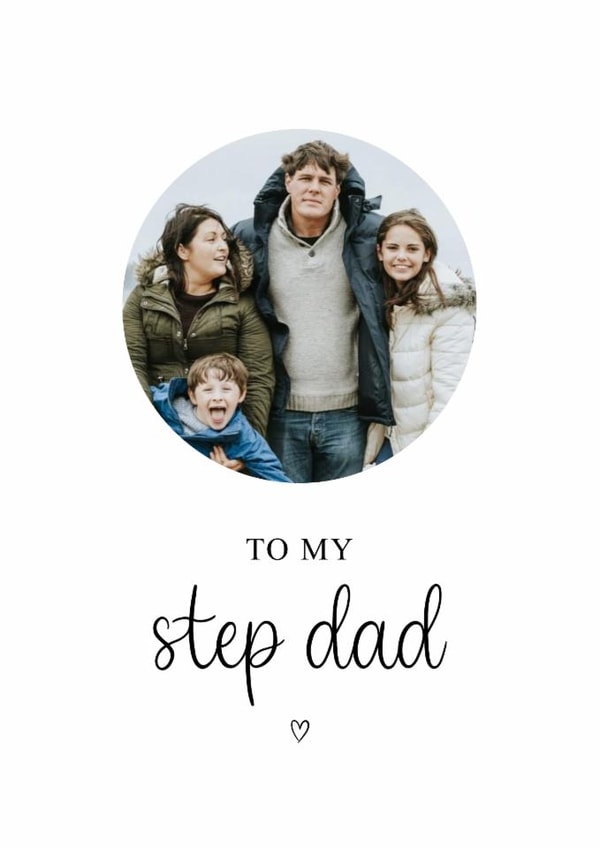 Classic Just Because Card - To My Stepdad - Heart created by Kalm Lettering