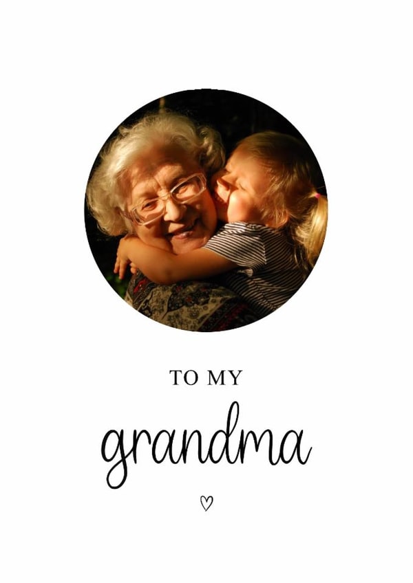 Classic Just Because Card - To My Grandma - Heart created by Kalm Lettering