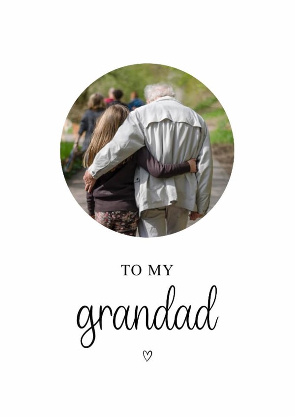 Classic Just Because Card - To My Grandad - Heart created by Kalm Lettering