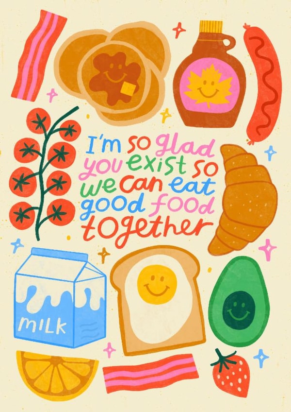 Cute Anniversary Card - So Glad You Exist created by Nikki Miles