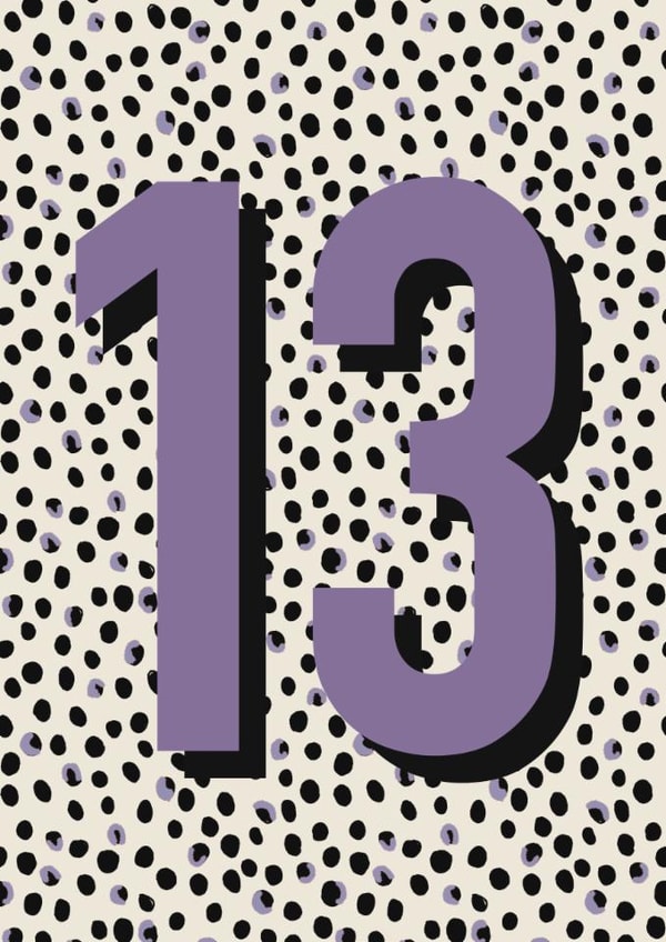 Classic Birthday Card - 13th - Dots created by Hey Ves Designs