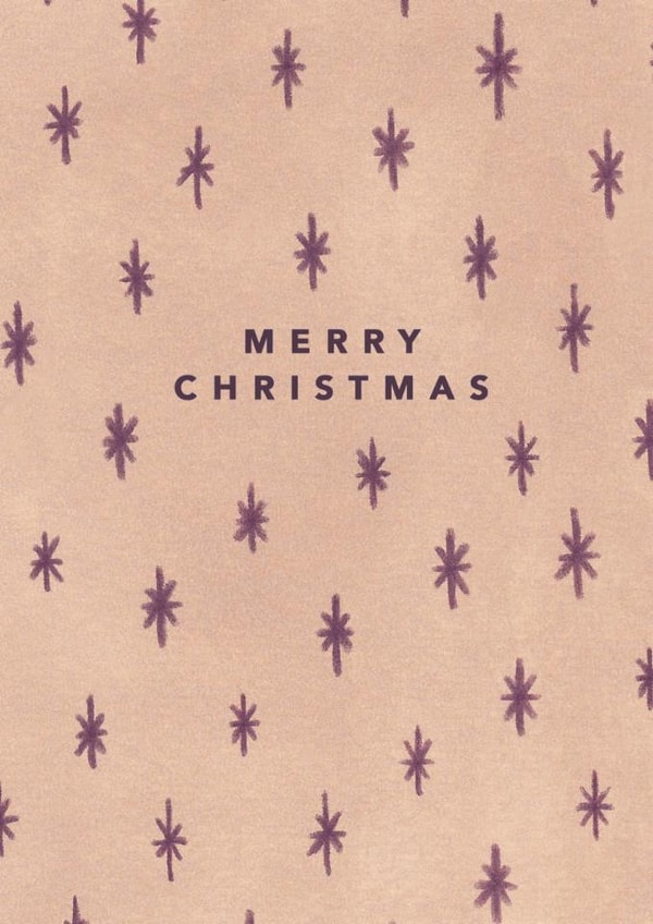 Classic Christmas Card - Purple Stars created by Joy Jen Studio