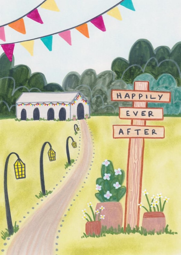Classic Wedding Card - Happily Ever After created by Joy Jen Studio