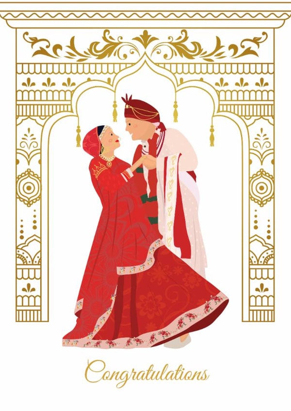 North Indian Wedding Greeting Card - Punjabi Wedding Greeting Card created by SKAA