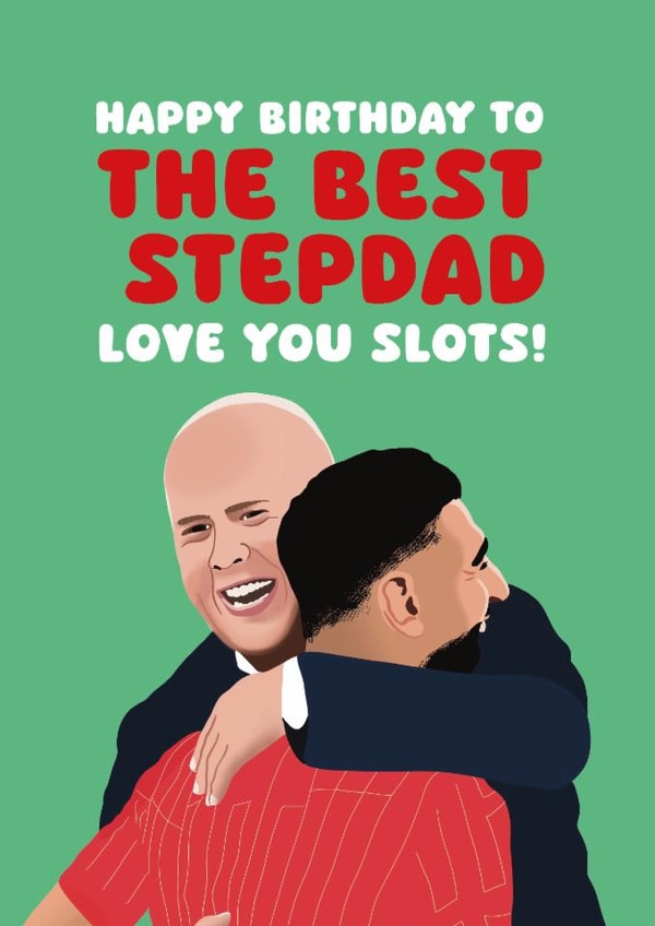 Fun Birthday Card - For Stepdad - Arne Slot - Liverpool created by Lucy Marie Design