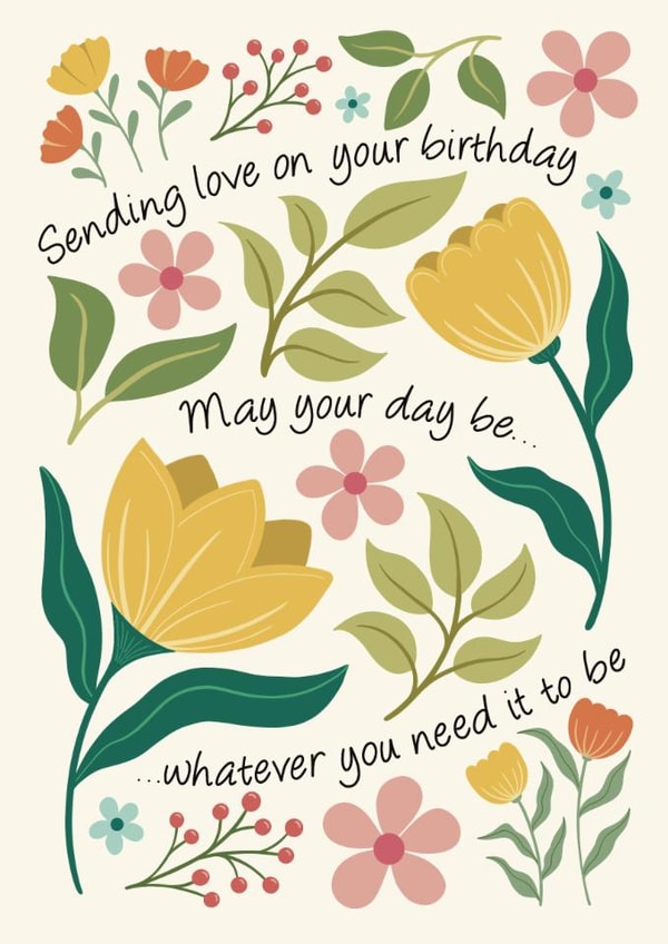 Pretty Birthday card - Floral - Botanical - For Her created by Kirsty Miller