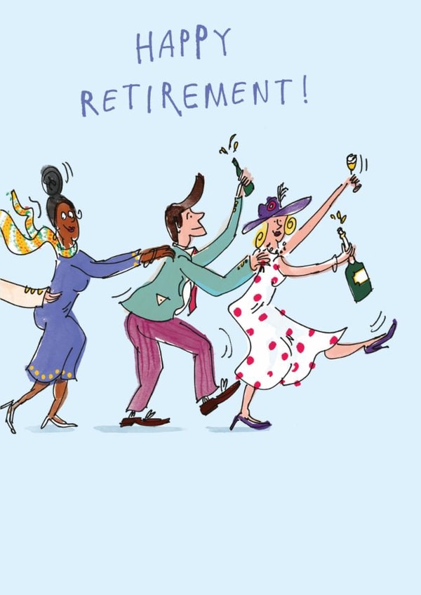 Classic Retirement Card - Conga Line created by Paperlink and Meraki Greeting Cards