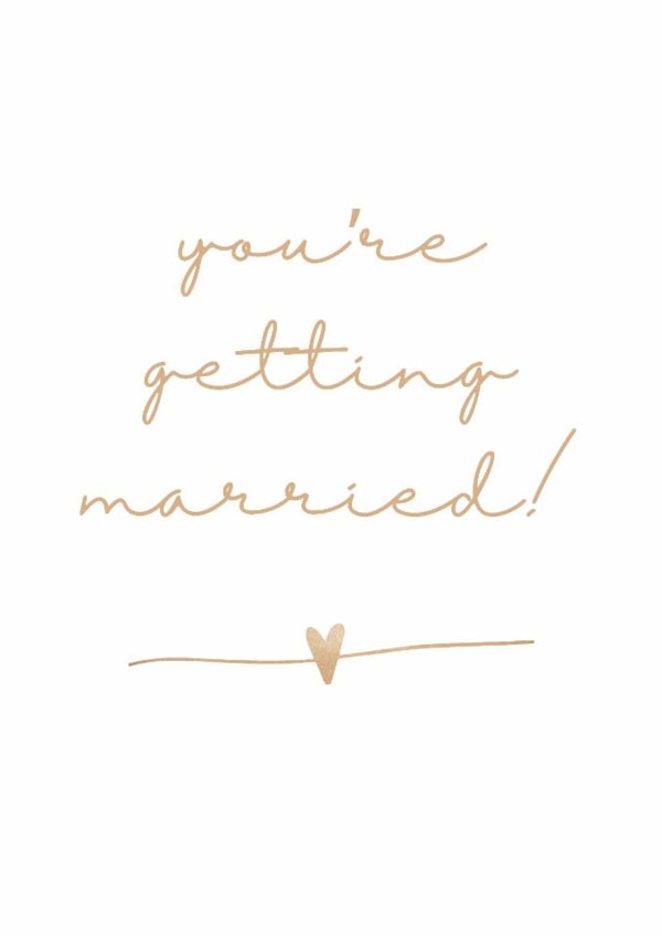 Classic Engagement Card - You're Getting Married! created by Spark and Wild