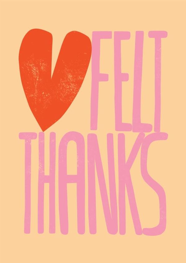 Arty Thank You Card – Kate Smith Co. - Heartfelt Thanks created by Danilo