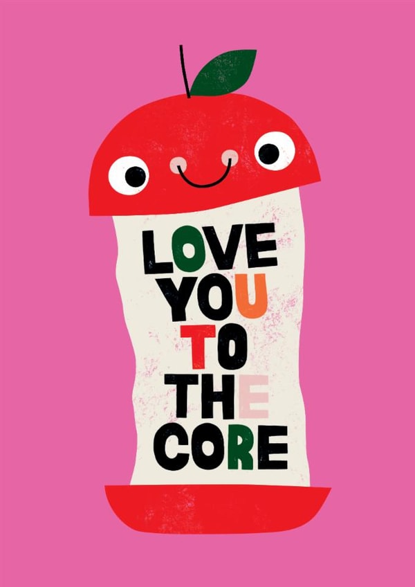 Arty Anniversary Card - Kate Smith Co. - Apple Core Pun created by Danilo