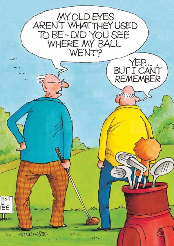 Funny Birthday Card - Old Age Joke - Golf created by Paperlink and Meraki Greeting Cards