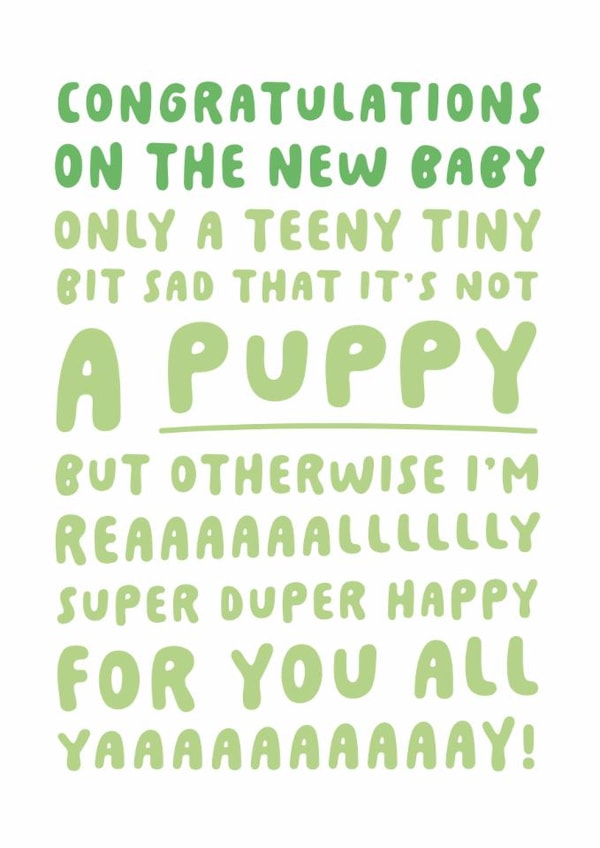 Funny New Baby Card, Congratulations, Pregnancy, Baby Shower, New Parents created by Kreate Paper Co.