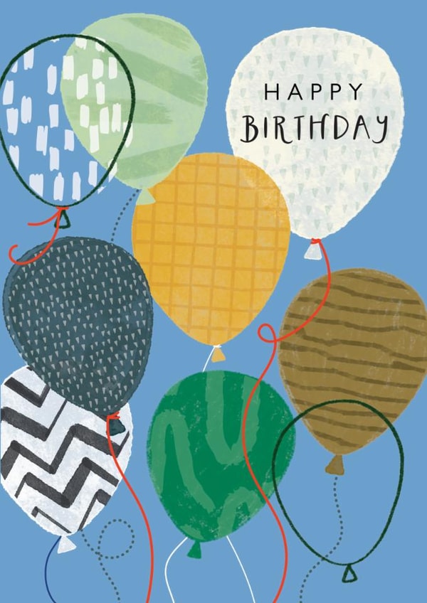 Classic Birthday Card - For Him - Balloons created by Laura Darrington Design Ltd.