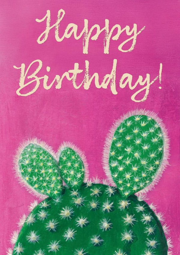 Happy birthday for cactus and art lovers created by Claire Thomson