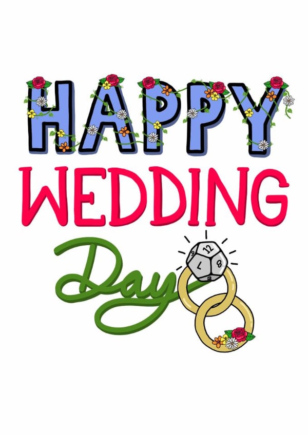 Fun Wedding Card - Dungeons & Dragons - Board Game created by Violet Owen Designs