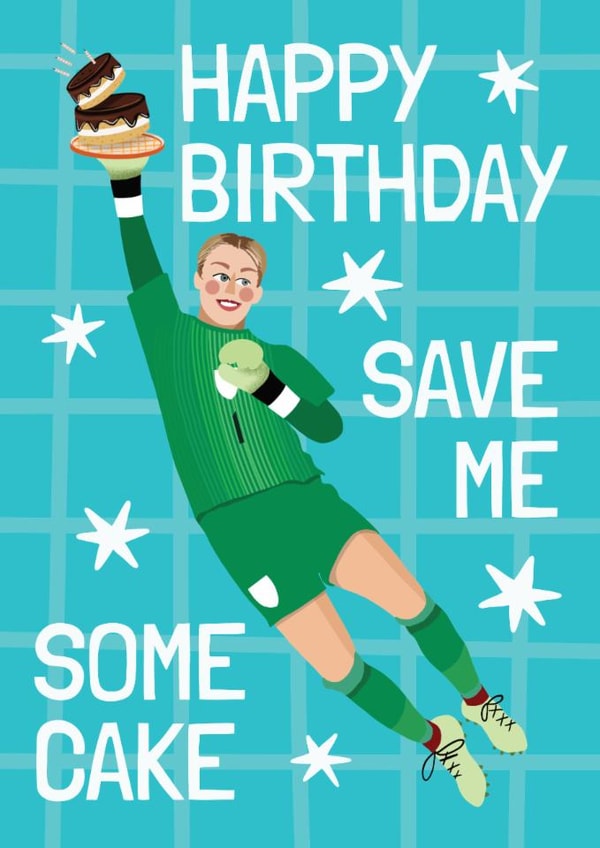 Fun Birthday Card - Hannah Hampton - Lioness Goalkeeper created by AbiGoLucky