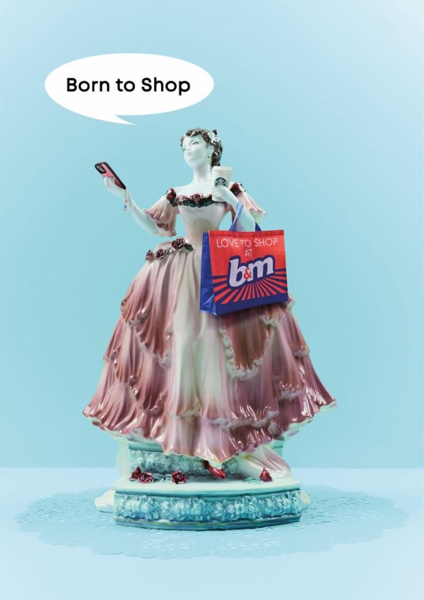 Funny Birthday Card - Born To Shop - B&M created by Ornament Art