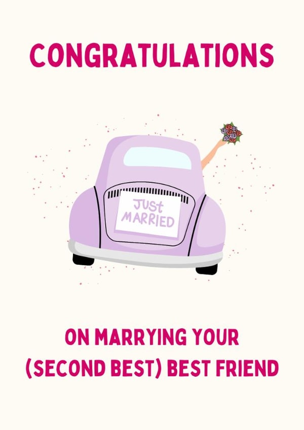 Funny Best Friend Wedding Card created by A Personalised Teacher