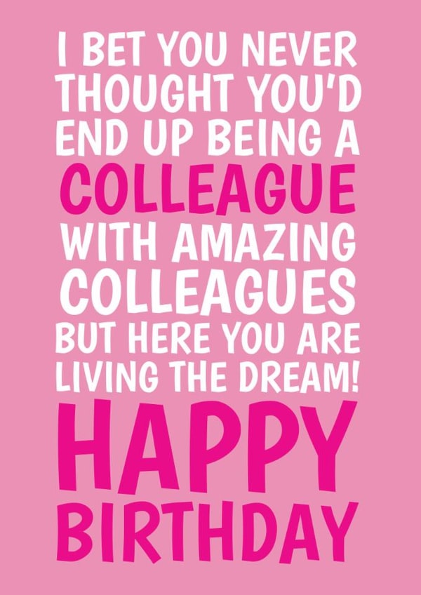 Funny Birthday Card - Female Work Colleague - Living The Dream - Group Office Card created by @Cupsie's Creations